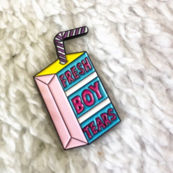 Fresh Boy Tears Enamel Pin - Picture 3 of 5